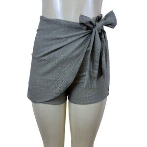 Aussie Women’s Gray Wrap Front Tie Shorts Size S Lightweight Summer - New